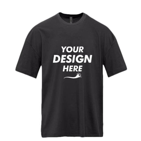 Next Level Apparel Heavyweight T-Shirt, Graphite Black, Front view, Mockup
