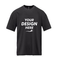 Next Level Apparel Heavyweight T-Shirt, Graphite Black, Front view, Mockup
