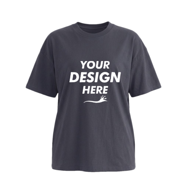 Next Level Apparel Heavyweight T-Shirt, Harbor Blue, Front view, Mockup