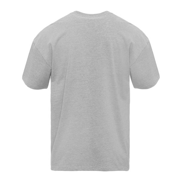 Next Level Apparel Heavyweight T-Shirt, Heather Grey, Back view