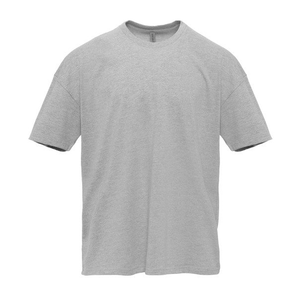 Next Level Apparel Heavyweight T-Shirt, Heather Grey, Front view
