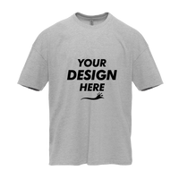 Next Level Apparel Heavyweight T-Shirt, Heather Grey, Front view, Mockup