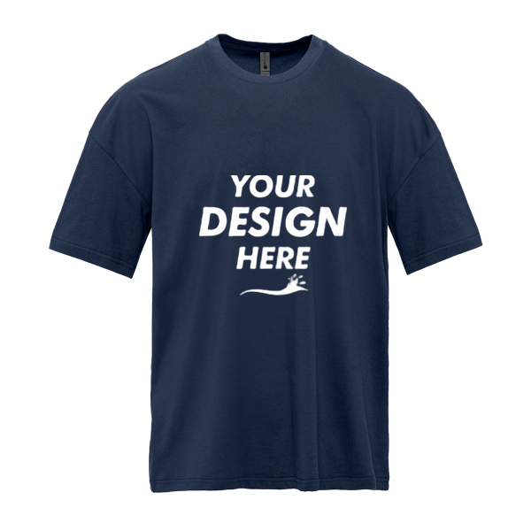 Next Level Apparel Heavyweight T-Shirt, Midnight Navy, Front view, Mockup