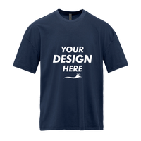 Next Level Apparel Heavyweight T-Shirt, Midnight Navy, Front view, Mockup