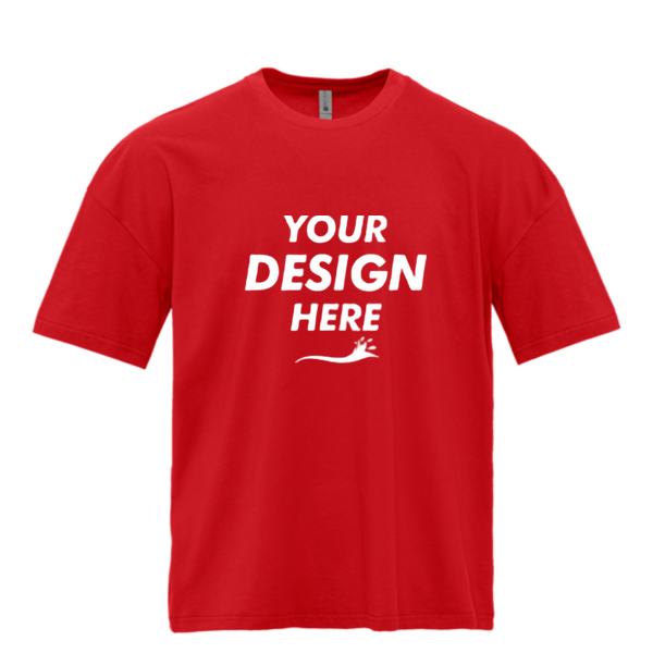 Next Level Apparel Heavyweight T-Shirt, Red, Front view, Mockup