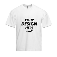 Next Level Apparel Heavyweight T-Shirt, White, Front view, Mockup