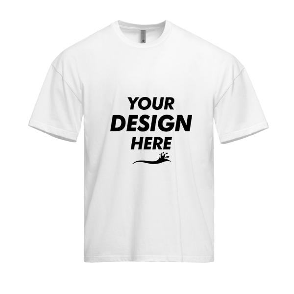 Next Level Apparel Heavyweight T-Shirt, White, Front view, Mockup