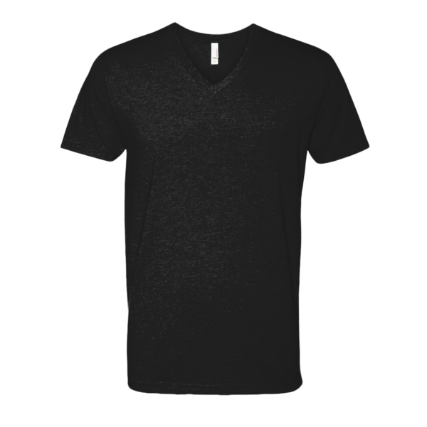 Next Level Apparel Men's CVC V-Neck T-Shirt, Black, Front view
