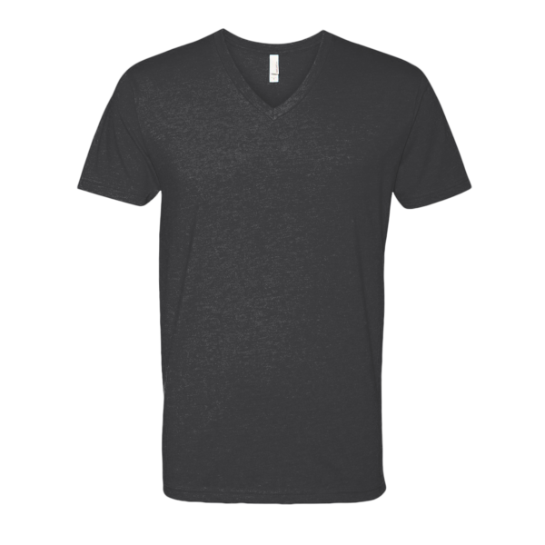 Next Level Apparel Men's CVC V-Neck T-Shirt, Charcoal, Front view