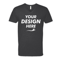 Next Level Apparel Men's CVC V-Neck T-Shirt, Charcoal, Front view, Mockup
