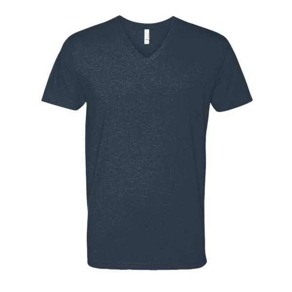 Next Level Apparel Men's CVC V-Neck T-Shirt, Midnight Navy, Front view
