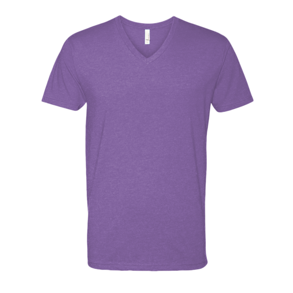 Next Level Apparel Men's CVC V-Neck T-Shirt, Purple Rush, Front view