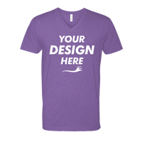 Next Level Apparel Men's CVC V-Neck T-Shirt, Purple Rush, Front view, Mockup
