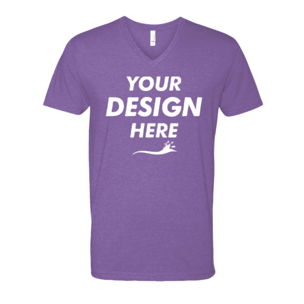 Next Level Apparel Men's CVC V-Neck T-Shirt, Purple Rush, Front view, Mockup