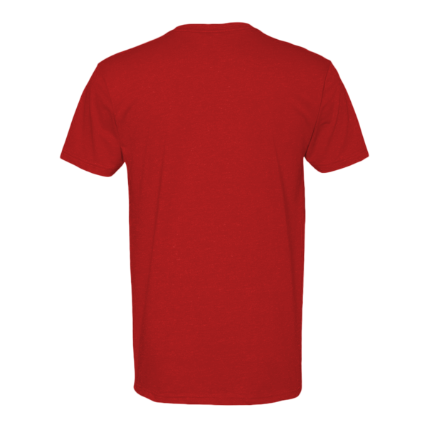 Next Level Apparel Men's CVC V-Neck T-Shirt, Red, Back view