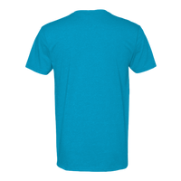 Next Level Apparel Men's CVC V-Neck T-Shirt, Turquoise, Back view