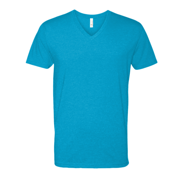Next Level Apparel Men's CVC V-Neck T-Shirt, Turquoise, Front view