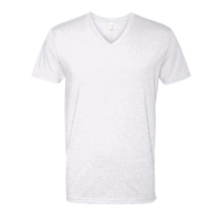 Next Level Apparel Men's CVC V-Neck T-Shirt, White, Front view