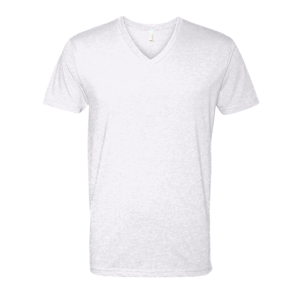 Next Level Apparel Men's CVC V-Neck T-Shirt, White, Front view