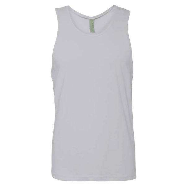 Next Level Apparel Men's Cotton Muscle Tank, Heather Grey / Heather Grey, Front view