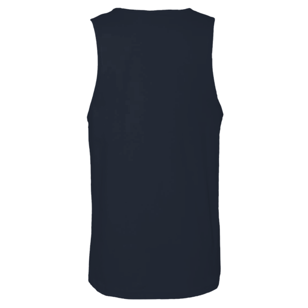Next Level Apparel Men's Cotton Muscle Tank, Midnight Navy / Midnight Navy, Back view