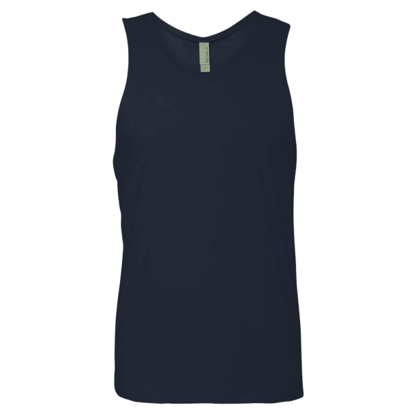 Next Level Apparel Men's Cotton Muscle Tank, Midnight Navy / Midnight Navy, Front view