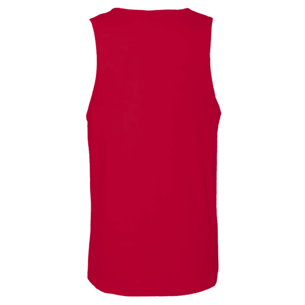 Next Level Apparel Men's Cotton Muscle Tank, Red / Red, Back view