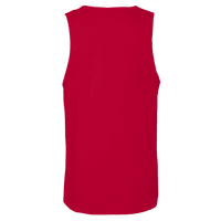 Next Level Apparel Men's Cotton Muscle Tank, Red / Red, Back view