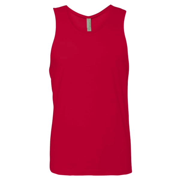 Next Level Apparel Men's Cotton Muscle Tank, Red / Red, Front view