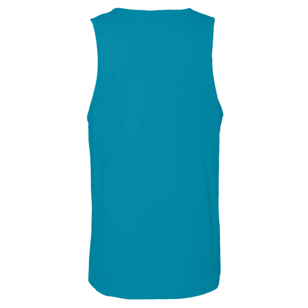 Next Level Apparel Men's Cotton Muscle Tank, Turquoise / Turquoise, Back view
