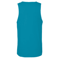 Next Level Apparel Men's Cotton Muscle Tank, Turquoise / Turquoise, Back view