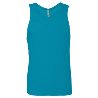 Next Level Apparel Men's Cotton Muscle Tank, Turquoise / Turquoise, Front view