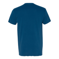 Next Level Apparel Sueded T-Shirt, Cool Blue, Back view