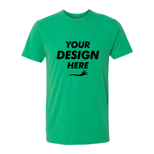 Next Level Apparel Sueded T-Shirt, Envy, Front view, Mockup