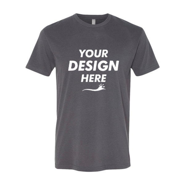 Next Level Apparel Sueded T-Shirt, Heavy Metal, Front view, Mockup