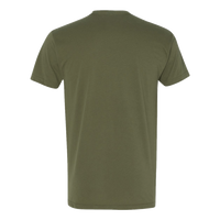 Next Level Apparel Sueded T-Shirt, Military Green, Back view
