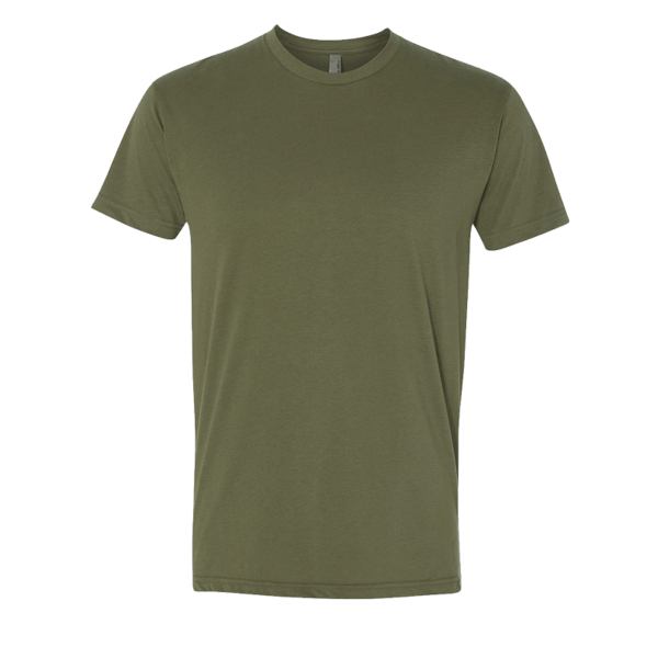 Next Level Apparel Sueded T-Shirt, Military Green, Front view