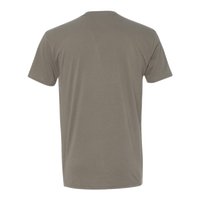 Next Level Apparel Sueded T-Shirt, Warm Grey, Back view
