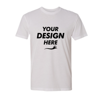 Next Level Apparel Sueded T-Shirt, White, Front view, Mockup