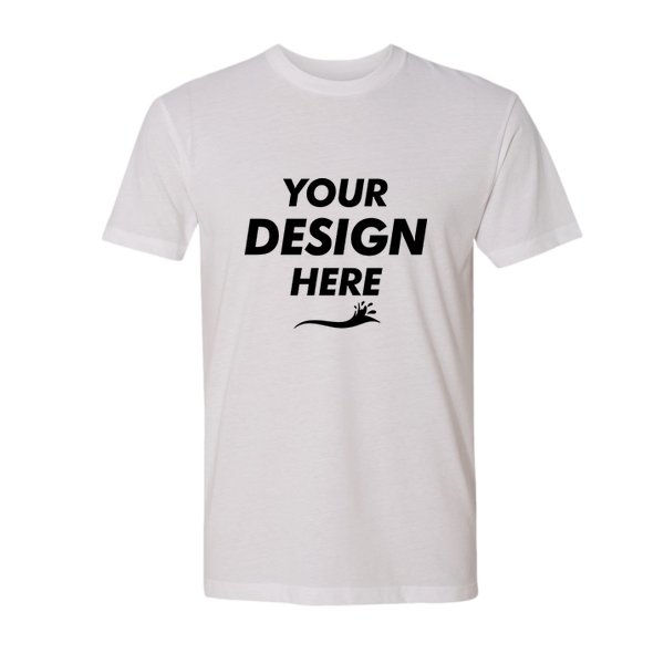 Next Level Apparel Sueded T-Shirt, White, Front view, Mockup