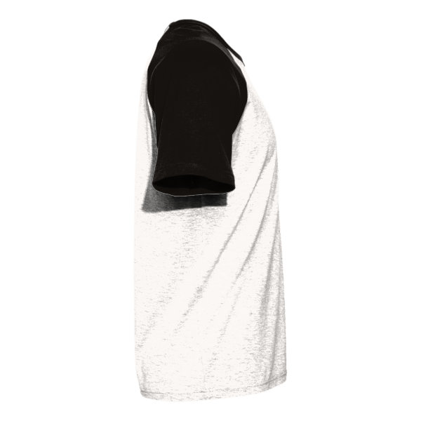 Next Level Apparel Unisex Cotton Raglan T-Shirt, Black / Natural, Right Sleeve view