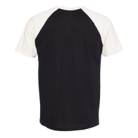 Next Level Apparel Unisex Cotton Raglan T-Shirt, Natural / Black, Back view