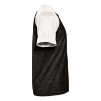 Next Level Apparel Unisex Cotton Raglan T-Shirt, Natural / Black, Right Sleeve view