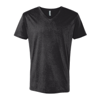 Next Level Apparel Unisex Cotton V-Neck T-Shirt, Black, Front view