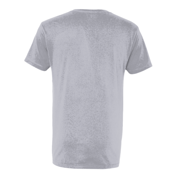 Next Level Apparel Unisex Cotton V-Neck T-Shirt, Heather Grey, Back view