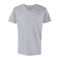 Next Level Apparel Unisex Cotton V-Neck T-Shirt, Heather Grey, Front view