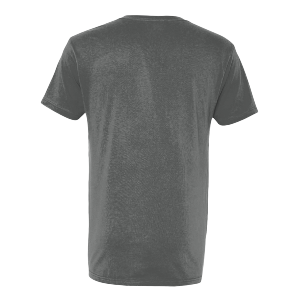 Next Level Apparel Unisex Cotton V-Neck T-Shirt, Heavy Metal, Back view
