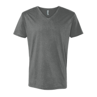Next Level Apparel Unisex Cotton V-Neck T-Shirt, Heavy Metal, Front view