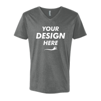 Next Level Apparel Unisex Cotton V-Neck T-Shirt, Heavy Metal, Front view, Mockup