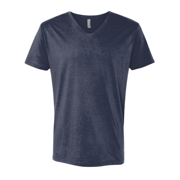 Next Level Apparel Unisex Cotton V-Neck T-Shirt, Midnight Navy, Front view